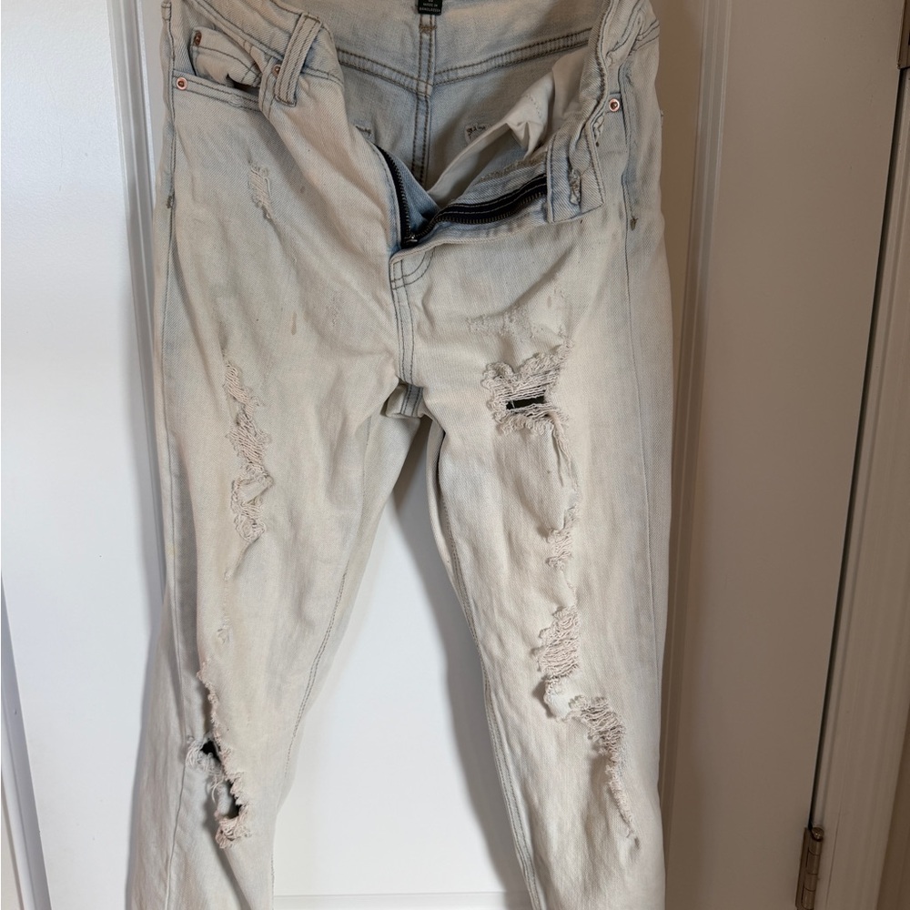 Wild Fable Distressed Cream Pants